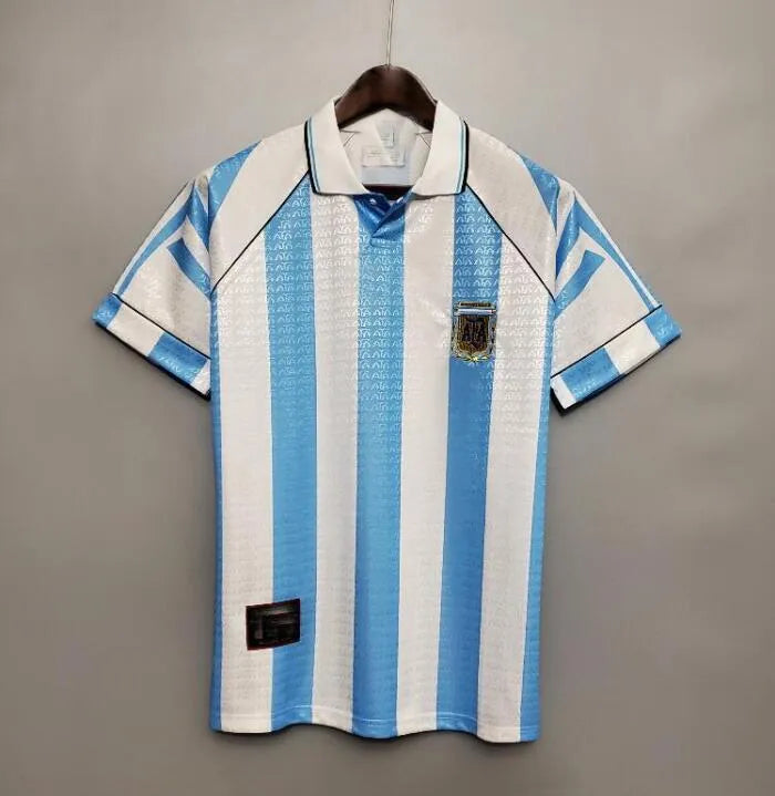 CAMISETA Local SELECCION ARGENTINA 1997 con Numero / Replica Football Soccer ARGENTINA Jersey Shirt With Number 10 ( FREE SHIPPING )