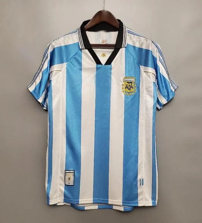 CAMISETA Alternativa SELECCION ARGENTINA 1998 con Numero / Replica Football Soccer ARGENTINA Jersey Shirt With Number 10 ( FREE SHIPPING )