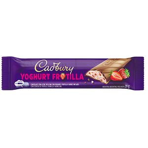 Chocolate  relleno yogurt frutilla nuevo/ / New strawberry yogurt filled chocolate CADBURY ( 27 gr - .95 Oz)