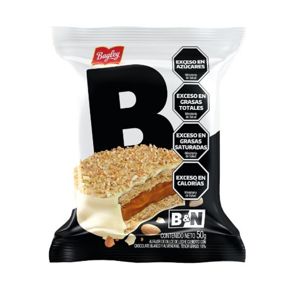 Alfajor de Chocolate Blanco / White Chocolate Alfajor ByN BAGLEY ( 50