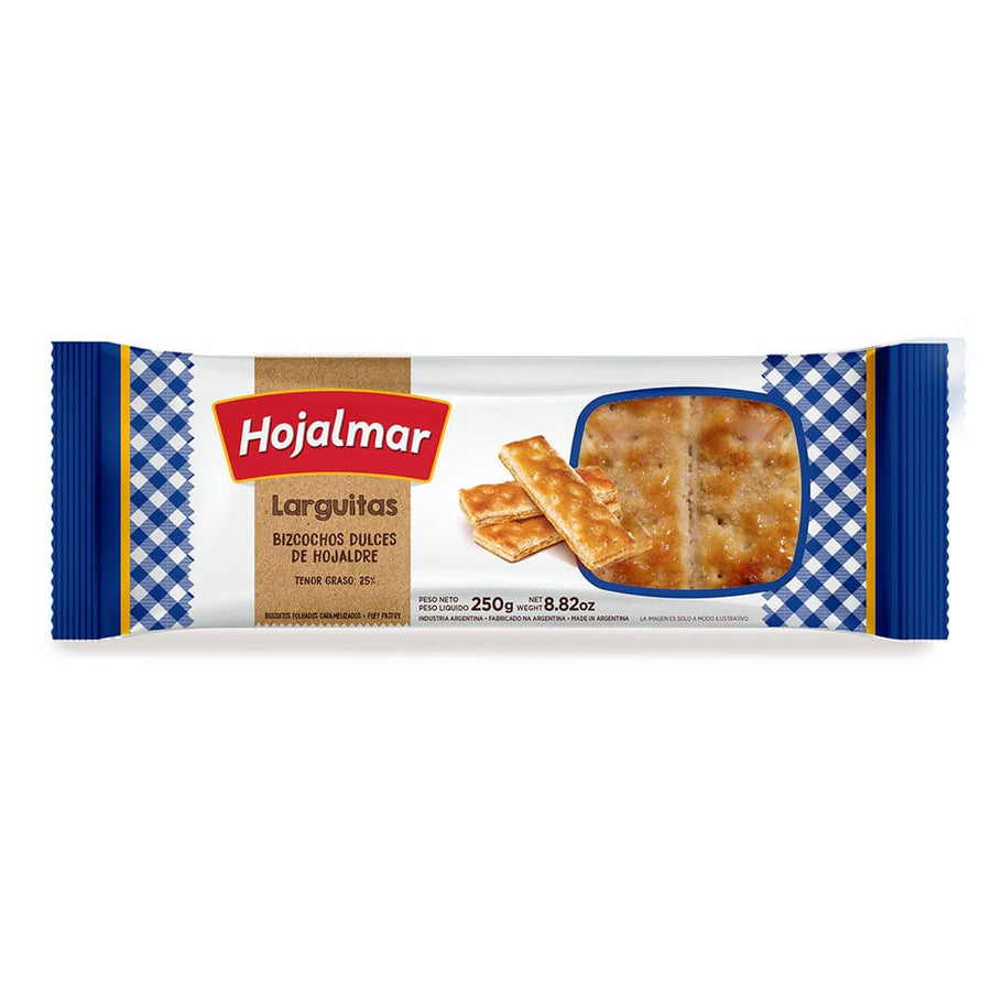 Galletitas Larguitas de Hojaldre con Azucar / Puff Pastry Sweet Biscuits HOJALMAR - ( 250gr 8.81Oz)
