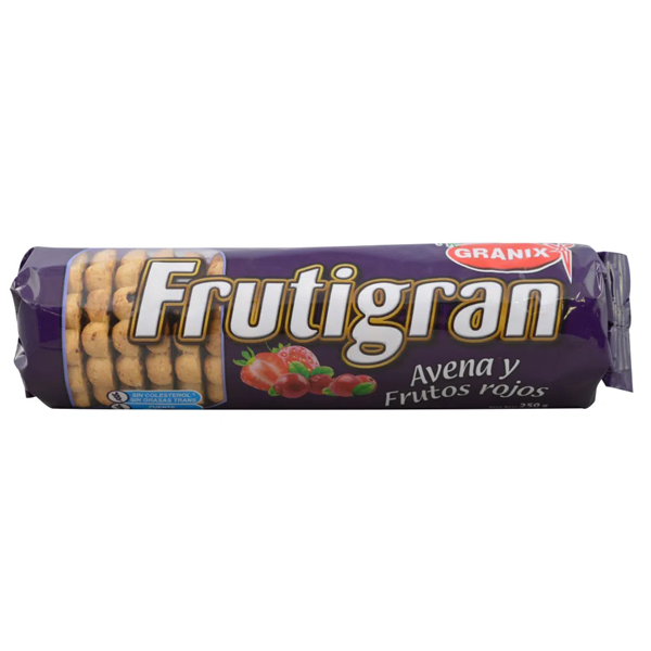 Galletitas Avena y Frutos Rojos / Oatmeal and Berrys Cookies FRUTIGRAN - ( 250 Gr - 8.81 Oz)