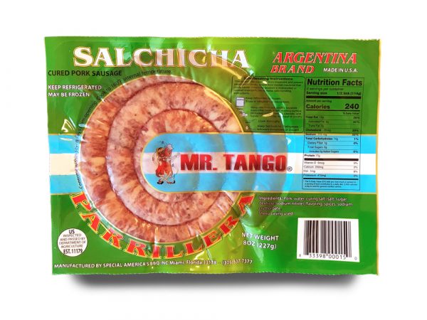 Salchicha Parrillera Puro Cerdo / Argentinian BBQ Sausage MR TANGO. NO SHIPPING AVAILABLE San Telmo Market, Argentine Grocery & Restaurant, We Ship All Over USA and CANADA