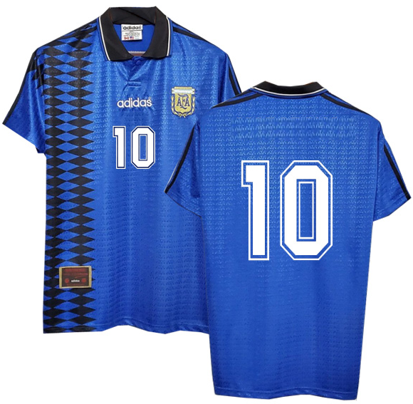 CAMISETA Alternativa SELECCION ARGENTINA 94-95 con Numero / Replica Football Soccer ARGENTINA Jersey Shirt With Number 10 ( FREE SHIPPING ) San Telmo Market, Argentine Grocery & Restaurant, We Ship All Over USA and CANADA
