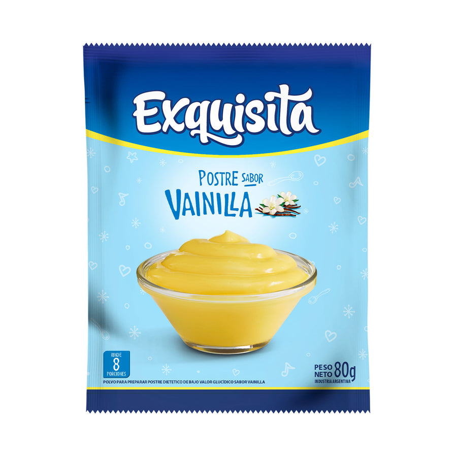 Postre Vainilla / Vanila Dessert Pre mix EXQUISITA - ( 60gr 2.11 Oz) San Telmo Market, Argentine Grocery & Restaurant, We Ship All Over USA and CANADA