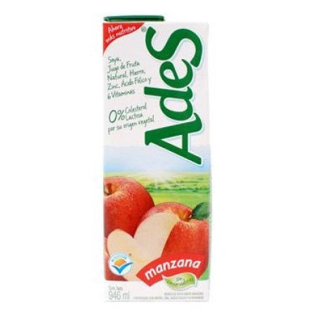 Jugo de Soja sabor Manzana / Soy milk Apple Flavor - ADES ( 1 Lt - 33.81 fl oz) San Telmo Market, Argentine Grocery & Restaurant, We Ship All Over USA and CANADA