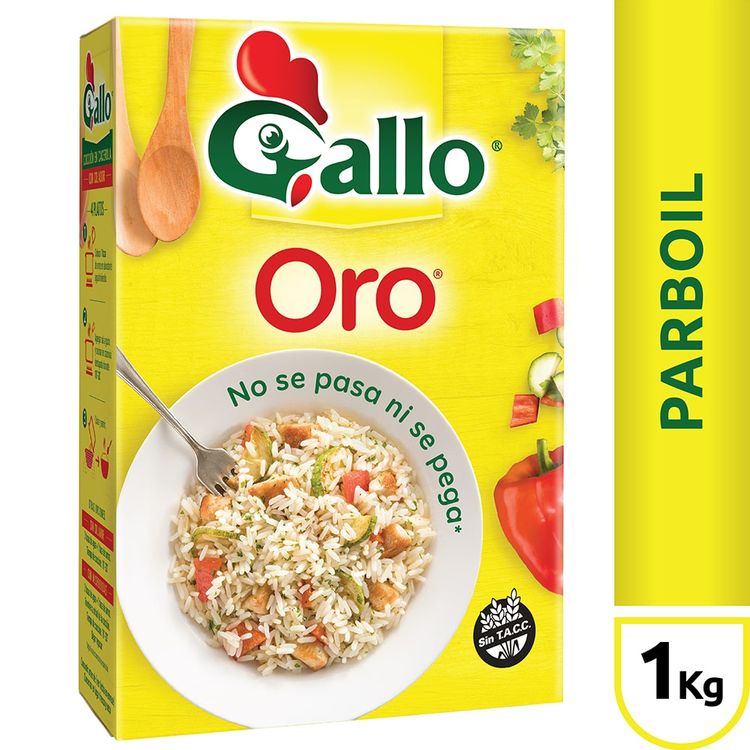 Arroz Parboil no se pega ni se pasa / Parboil rice GALLO ORO GLUTEN FREE- ( 1 Kg 2.2 Lb) San Telmo Market, Argentine Grocery & Restaurant, We Ship All Over USA and CANADA