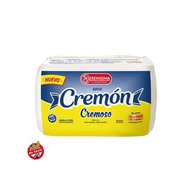 Queso Cremoso Cremon  / Creamy Soft Cheese - La Serenisima  ( aprox/avg 500gr 1.1 Lb) San Telmo Market, Argentine Grocery & Restaurant, We Ship All Over USA and CANADA