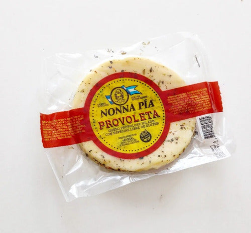 Queso Provoleta Parrillera condimentada  / Provolone Cheese with Spices  - Nonna Pia  ( aprox/avg 180gr 0.4Lb) San Telmo Market, Argentine Grocery & Restaurant, We Ship All Over USA and CANADA