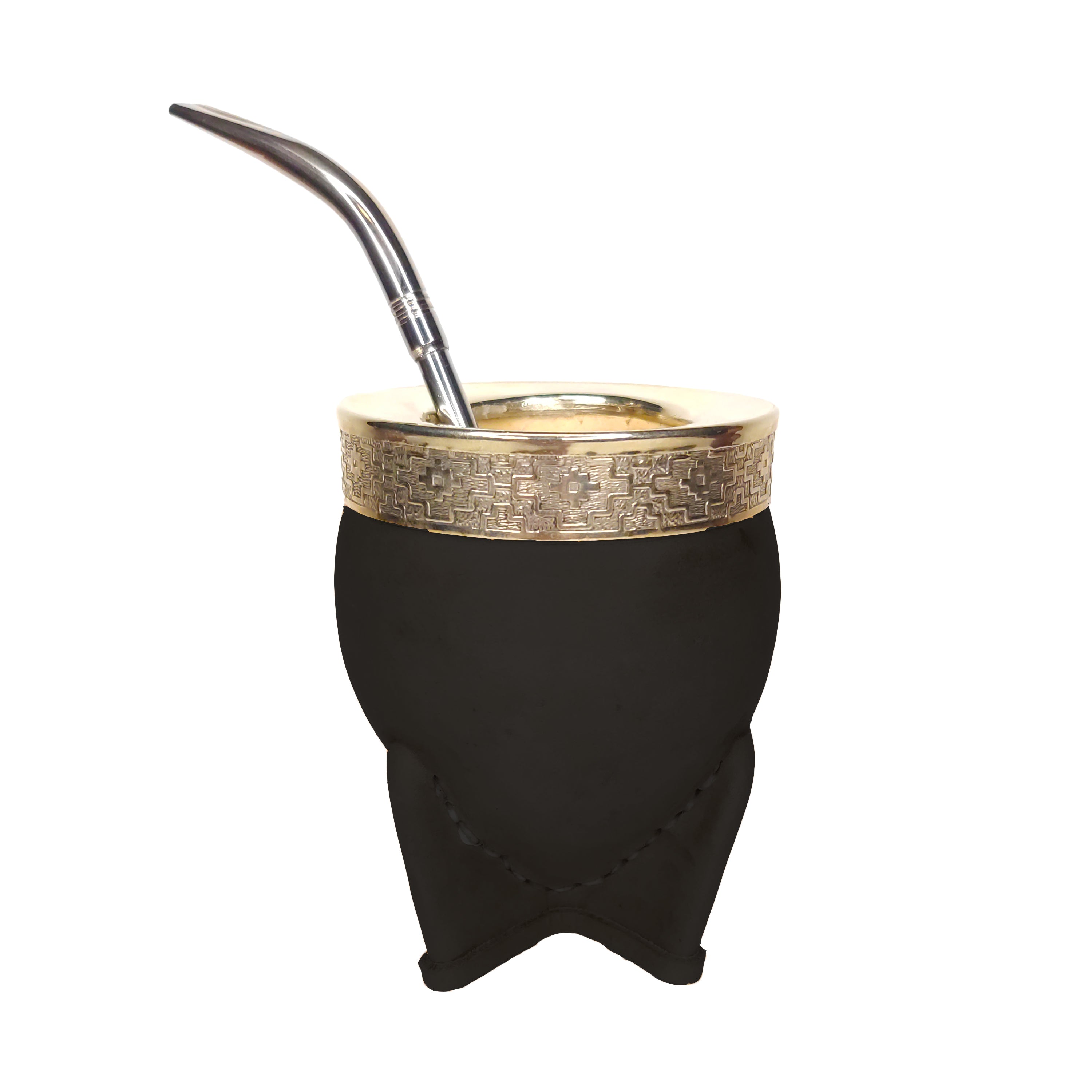 Mate Imperial alpaca NEGRO - Artisan Imperial Mate Cup BLACK Leather