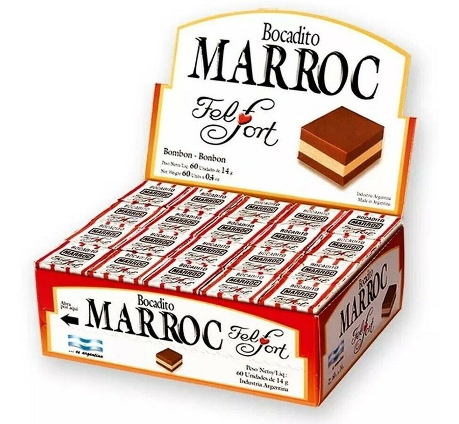Marroc / Soft Chocolate Bite with Peanut Butter - Box x 60U San Telmo Market, Argentine Grocery & Restaurant, We Ship All Over USA and CANADA