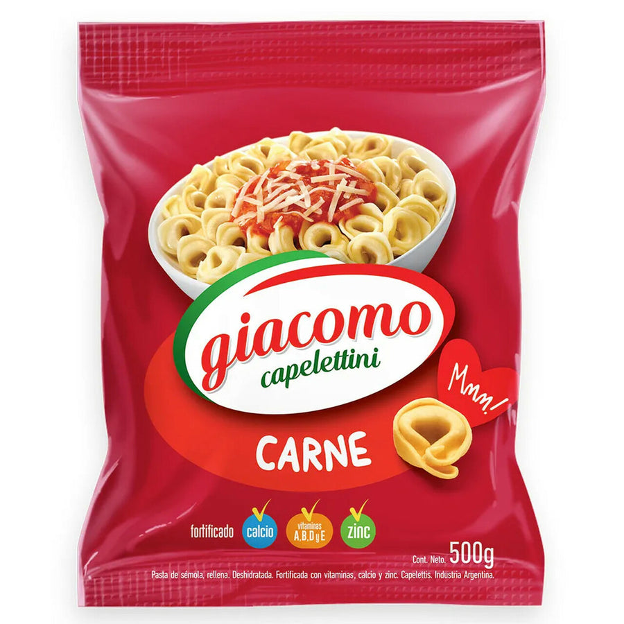 Capelettini Carne / Beef Dry pasta  GIACOMO  - ( 500 gr 1.1 Lb) San Telmo Market, Argentine Grocery & Restaurant, We Ship All Over USA and CANADA