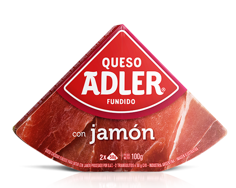 Queso con Jamon Crudo  / Cheese with Prosciutto - ADLER ( 100gr  3.52 Oz) San Telmo Market, Argentine Grocery & Restaurant, We Ship All Over USA and CANADA