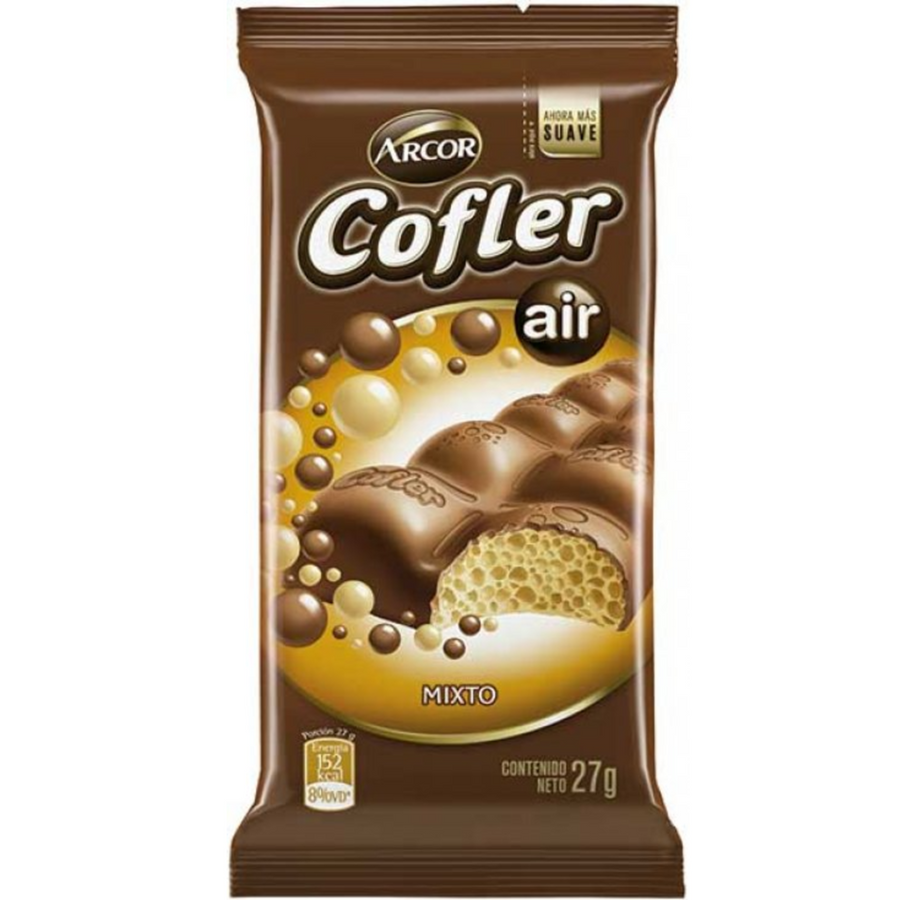 Chocolate air Mixto / Dark + White Chocolate COFLER (27 Gr - 0.95 Oz) San Telmo Market, Argentine Grocery & Restaurant, We Ship All Over USA and CANADA