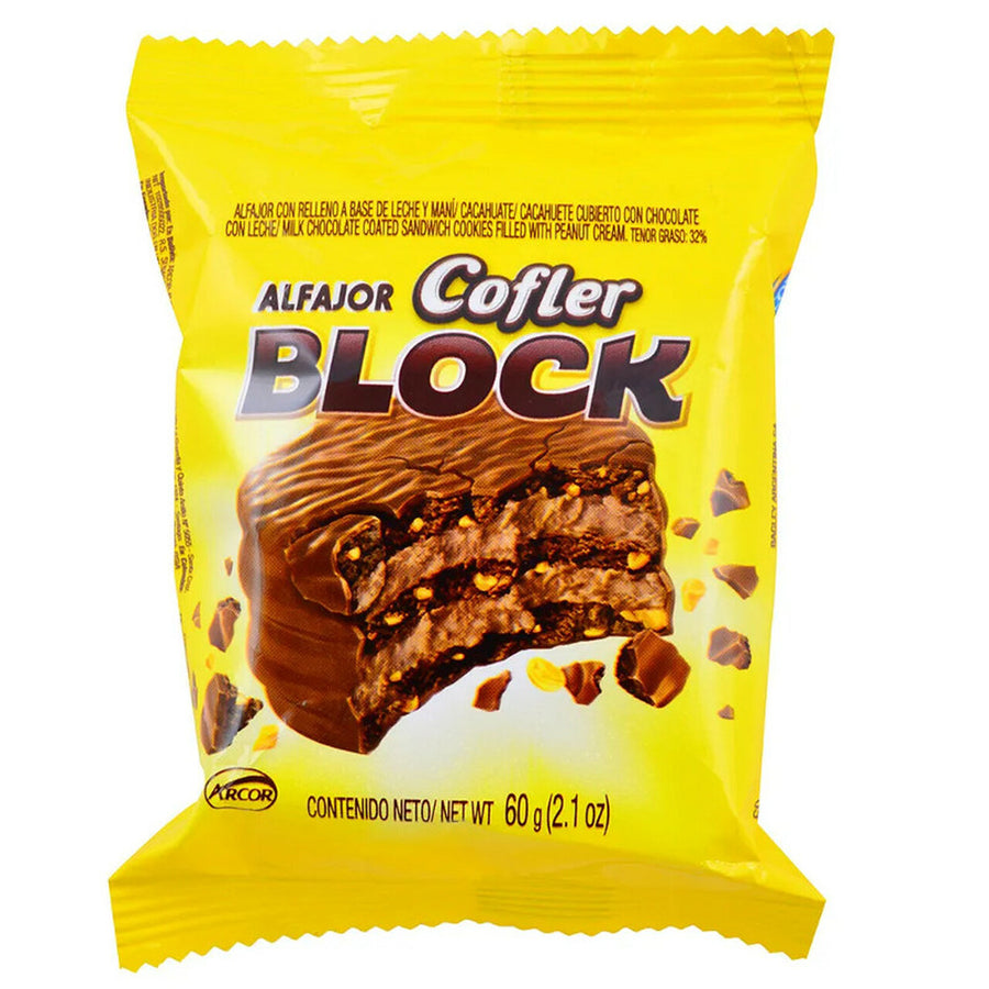 Alfajor de chocolate Triple / Tri layer Chocolate Alfajor - BLOCK (60 gr - 2.1 Oz) San Telmo Market, Argentine Grocery & Restaurant, We Ship All Over USA and CANADA