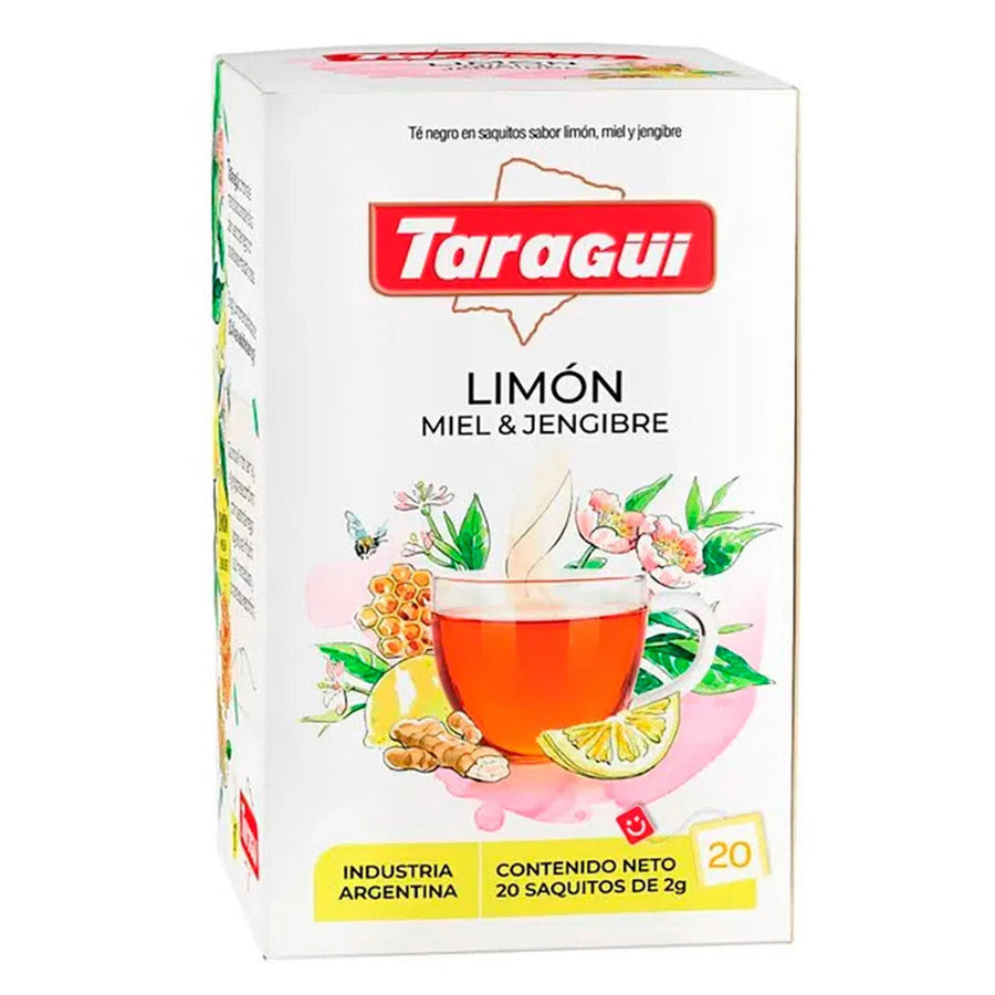 Te Limon Miel y Jengibre / Tea bags Honney Lemon and Ginger TARAGUI Box x 20u San Telmo Market, Argentine Grocery & Restaurant, We Ship All Over USA and CANADA