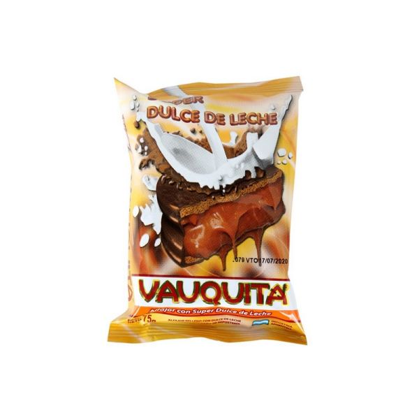 Alfajor Chocolate Negro Triple VAUQUITA - ( 75 gr 2.64Oz)