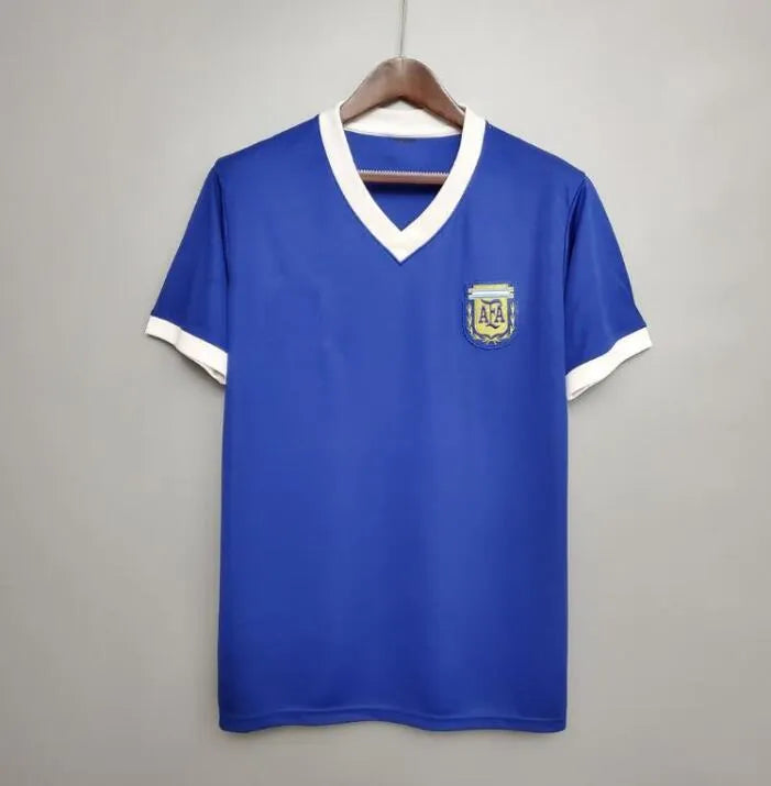 CAMISETA Alternativa SELECCION ARGENTINA 1986 con Numero / Replica Football Soccer ARGENTINA Jersey Shirt With Number 10 ( FREE SHIPPING )
