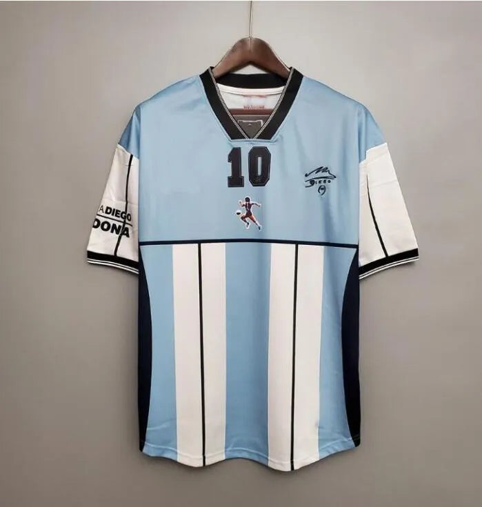 CAMISETA Edicion Especial SELECCION ARGENTINA 2001  con Numero / Replica Football Soccer ARGENTINA Jersey Shirt With Number 10 ( FREE SHIPPING )