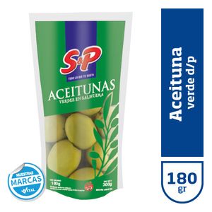 Aceituna verde S&P doy pack 180 gr / Green olive S&P doy pack 180 gr (Units x Case 12u) San Telmo Market, Argentine Grocery & Restaurant, We Ship All Over USA and CANADA