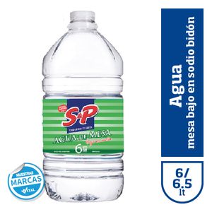 Agua mesa S&P baja en sodio bidon 6/6.5 lt / S&P table water low in sodium bottle 6/6.5 lt (Units x Case 1u) San Telmo Market, Argentine Grocery & Restaurant, We Ship All Over USA and CANADA