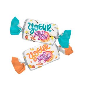 Caramelos  yogurt vainilla/durazno / Vanilla/peach yogurt candies FLYNN PAFF (560 gr - 19.75 Oz) UNIDADES x CAJA 12San Telmo Market, tu mercado mayorista argentino con envio a todo el mundo