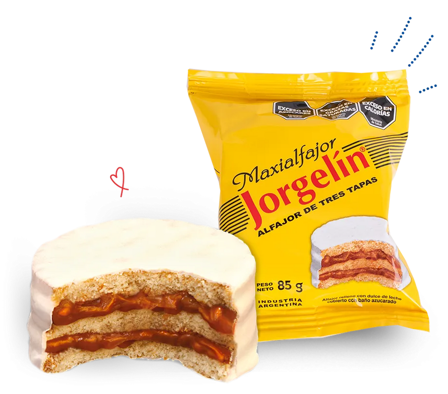 Alfajor Glaseado Triple JORGELIN- ( 85 gr 3.1Oz)