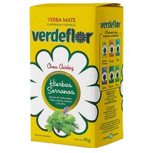 Yerba  hierbas serranas / Yerba mountain herbs VERDEFLOR (1 kg - .04 Oz) UNIDADES x CAJA 6San Telmo Market, tu mercado mayorista argentino con envio a todo el mundo