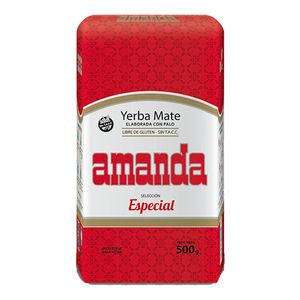 Yerba  sele ccion / Yerba selection AMANDA (500 gr - 17.64 Oz) UNIDADES x CAJA 10San Telmo Market, tu mercado mayorista argentino con envio a todo el mundo