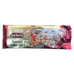 Turron Bariloche de mani con miel 100 gr / Bariloche peanut nougat with honey 100 gr