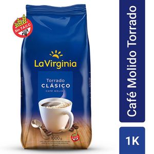 Cafe molido La Virginia clasico torrado 1 kg / La Virginia classic roasted ground coffee 1 kg (Units x Case 6u)