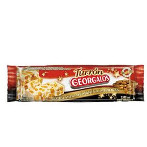 Turron Georgalos de mani con almendras80 gr / Peanut Georgalos nougat with almonds80 gr