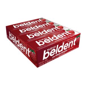 Chicle Beldent frutilla 20 u / Beldent strawberry gum 20 units (Units x Case 1u) San Telmo Market, Argentine Grocery & Restaurant, We Ship All Over USA and CANADA