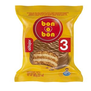 Alfajor Bon o Bon triple ne gro 60 gr / Alfajor Bon or Bon triple black gro 60 gr (Units x Case 21u) San Telmo Market, Argentine Grocery & Restaurant, We Ship All Over USA and CANADA