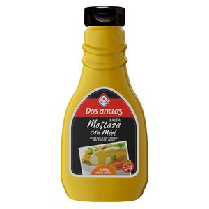 Salsa mostaza con miel / Honey mustard sauce DOS ANCLAS (375 gr - 13.23 Oz)