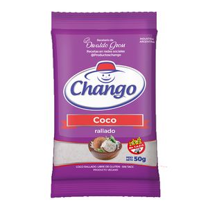 Coco Chango rallado 50 gr / Grated Chango Coconut 50 gr (Units x Case 20u) San Telmo Market, Argentine Grocery & Restaurant, We Ship All Over USA and CANADA