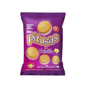 Galletitas Mini  vainilla / Mini vanilla cookies PITUSAS (160 gr - 5.64 Oz) UNIDADES x CAJA 30San Telmo Market, tu mercado mayorista argentino con envio a todo el mundo