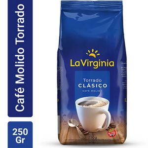 Cafe molido torrado La Virginia clasico 250 gr / La Virginia classic roasted ground coffee 250 gr (Units x Case 12u) San Telmo Market, Argentine Grocery & Restaurant, We Ship All Over USA and CANADA