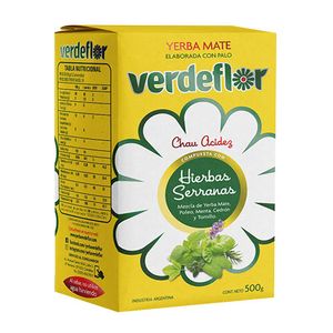 Yerba  hierbas serranas / Yerba mountain herbs VERDEFLOR (500 gr - 17.64 Oz) UNIDADES x CAJA 12San Telmo Market, tu mercado mayorista argentino con envio a todo el mundo