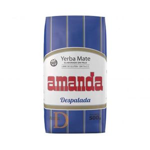 Yerba  despalada / despalada yerba AMANDA (500 gr - 17.64 Oz) UNIDADES x CAJA 10San Telmo Market, tu mercado mayorista argentino con envio a todo el mundo