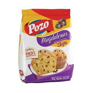 Magdalena  con chips / Cupcake with chips POZO (220 gr - 7.76 Oz)