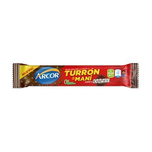 Turron de mani Arcor chocolatada 25 gr / Arcor chocolate peanut nougat 25 gr