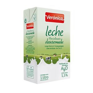 Leche larga vida  descremada tetrabrik / Tetrabrik long-life skimmed milk VERONICA (1 lt - .04 Oz)