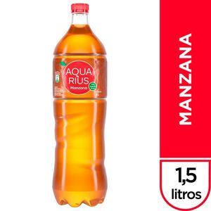 Agua saborizada  manzana. / Apple flavored water. AQUARIUS (1 lt - .04 Oz)