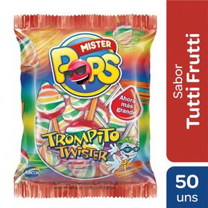 Chupetin Mr Pop´s trompito twister 50 u / Mr Pop's lollipop twister 50 u (Units x Case 12u) San Telmo Market, Argentine Grocery & Restaurant, We Ship All Over USA and CANADA