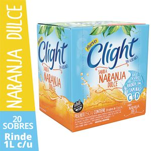 Jugo en polvo  naranja dulce. / Sweet orange powdered juice. CLIGHT (7 gr - .25 Oz)