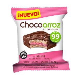 Alfajor  frutilla / Strawberry alfajor CHOCOARROZ (22 gr - .78 Oz)