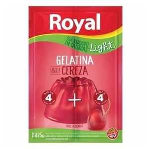 Gelatina  de cereza light / Light cherry jelly ROYAL (25 gr - .88 Oz)