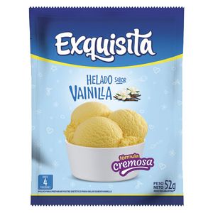 Helado en polvo  vainilla/ / Vanilla powder ice cream/ EXQUISITA (52 gr - 1.83 Oz)
