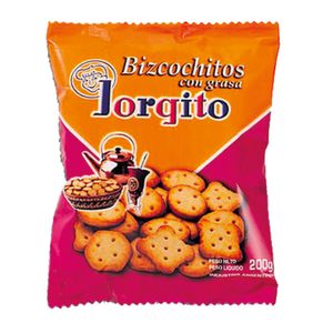 Bizcochitos de grasa Jorgito 200 gr / Jorgito fat biscuits 200 gr (Units x Case 24u) San Telmo Market, Argentine Grocery & Restaurant, We Ship All Over USA and CANADA